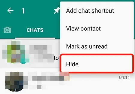 hide whatsapp chats 1